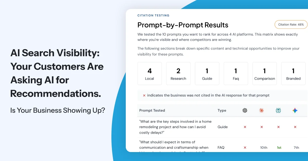 AI Search Visibility: Your Customers Are Asking AI for Recommendations. Is Your Business Showing Up?