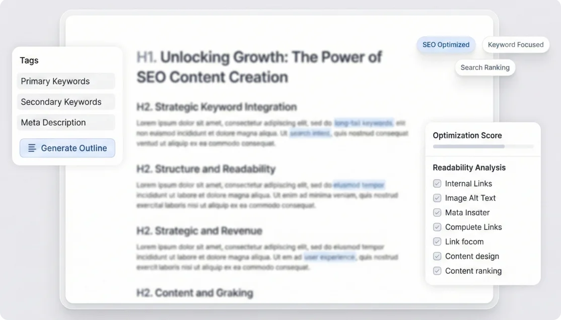 Create content to rank for these keywords