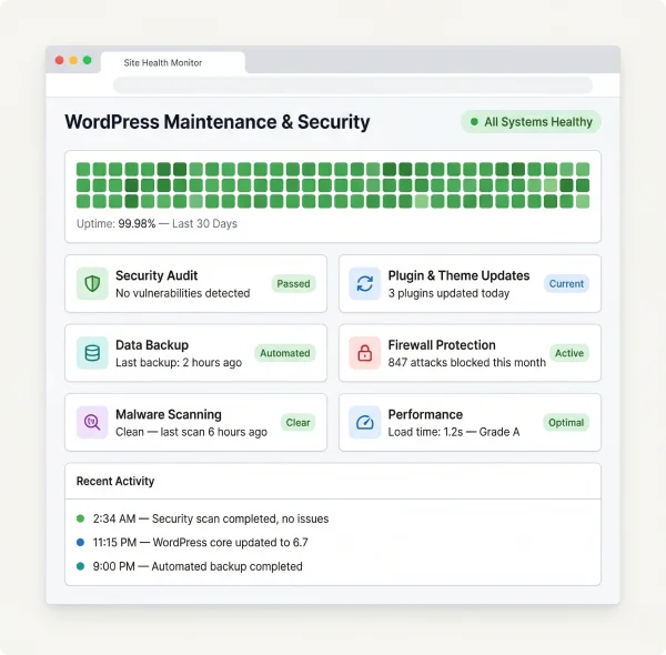 WordPress Maintenance & Security
