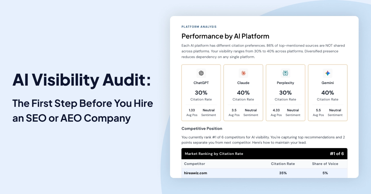 AI Visibility Audit: The First Step Before You Hire an SEO or AEO Company